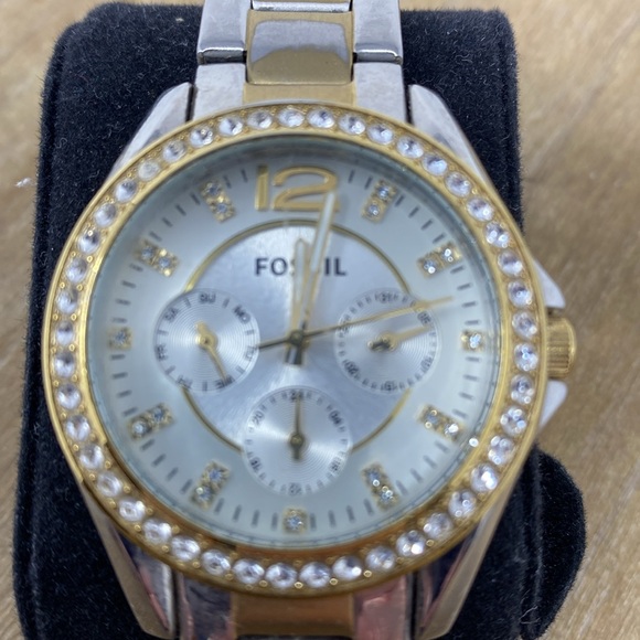 Fossil Riley Multifunction Two-Tone Stainless Steel Watch - Picture 2 of 7